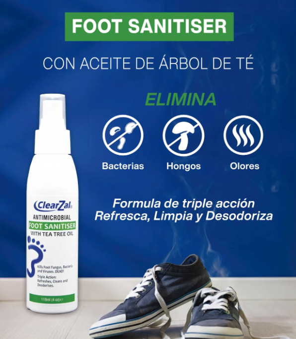 Spray Antimicótico y Antibacterial para Pies - Combate hongos y bacterias