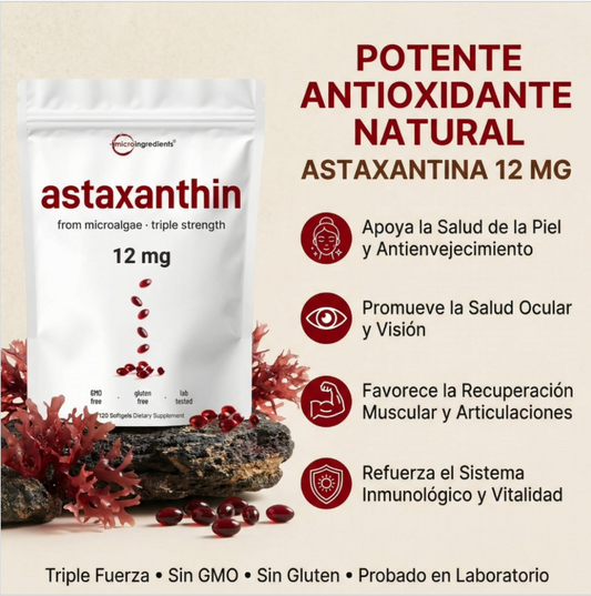 ASTAXANTHIN 12 MG MICROINGREDIENTES VITAMINA C