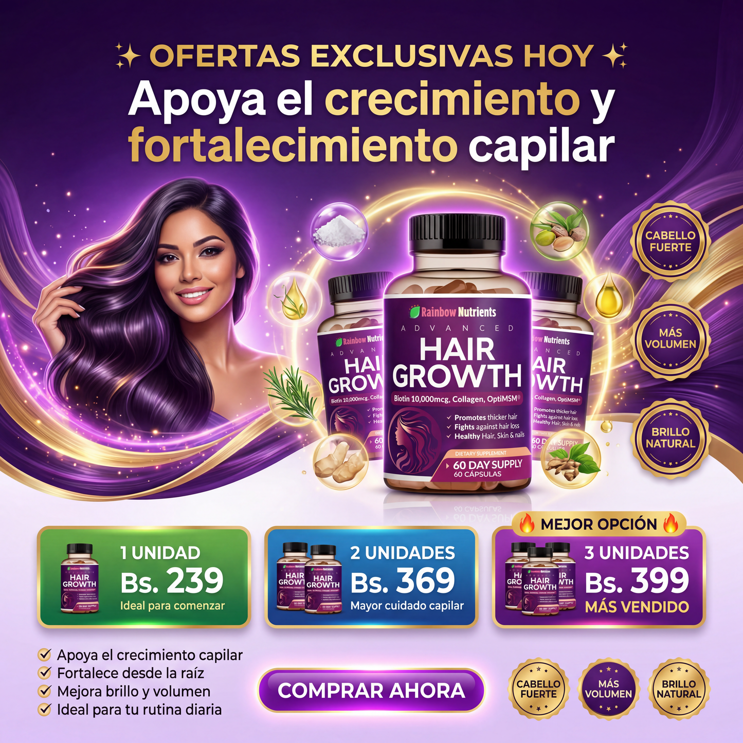 HAIR GROWTH - ESTIMULA EL CRECIMIENTO CAPILAR