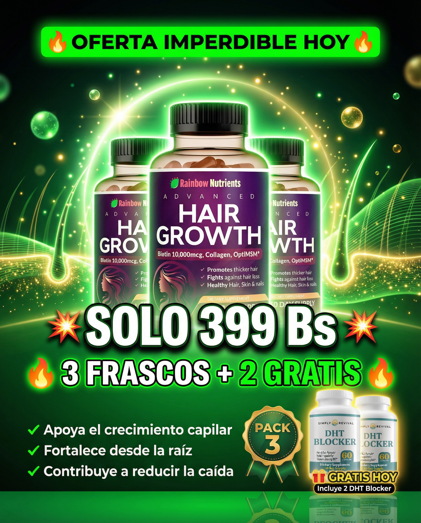 HAIR GROWTH - ESTIMULA EL CRECIMIENTO CAPILAR